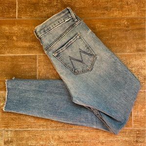 Mother “the looker” ankle step fray jeans, 28